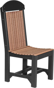 Classic Side Chair Dining Height Antique Mahogany Black
