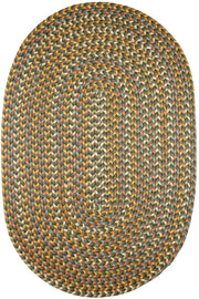 Cypress Dk. Taupe braided indoor rug by Rhody Rug — oval