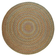 Cypress Dk. Taupe braided indoor rug by Rhody Rug — round