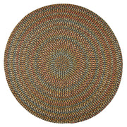 Cypress Brown Velvet braided indoor rug by Rhody Rug — round