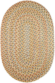 Cypress Earth Beige braided indoor rug by Rhody Rug — oval