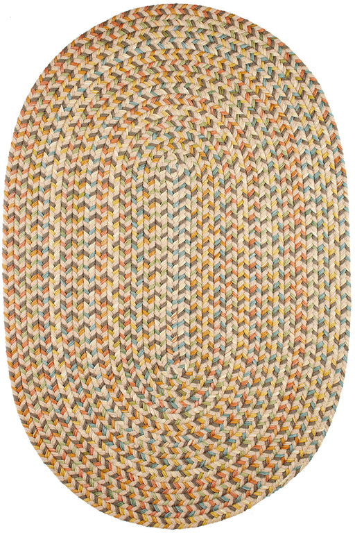 Cypress Earth Beige braided indoor rug by Rhody Rug — oval