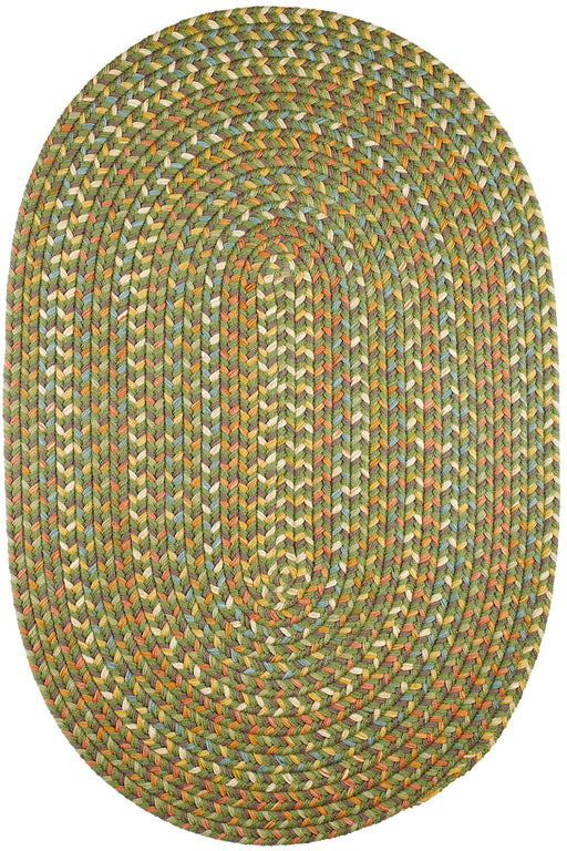 Cypress Olive braided indoor rug by Rhody Rug — oval