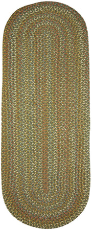 Cypress Olive braided indoor rug by Rhody Rug — oval runner