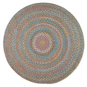 Cypress Marina Blue braided indoor rug by Rhody Rug — round