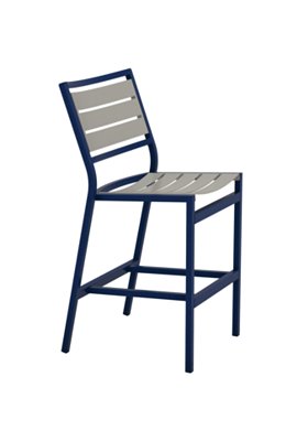 Cabana Club Armless Aluminum Slat Bar Stool