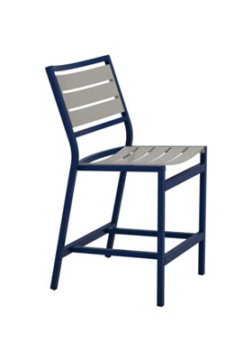 Cabana Club Armless Aluminum Slat Counter Height Stool