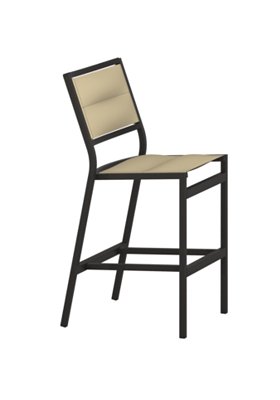 Cabana Club Padded Sling Armless Stationary Bar Stool