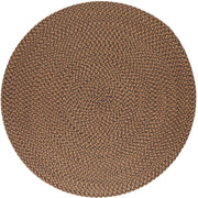 Camden Shades of Brown braided indoor/outdoor rug by Rhody Rug — round