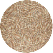 Camden Natural braided indoor/outdoor rug by Rhody Rug — round