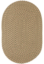 Camden Basil braided indoor/outdoor rug by Rhody Rug — oval