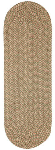 Camden Basil braided indoor/outdoor rug by Rhody Rug — oval runner