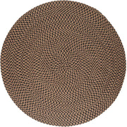 Camden Shadow braided indoor/outdoor rug by Rhody Rug — round