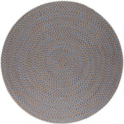 Camden Denim Blue braided indoor/outdoor rug by Rhody Rug — round