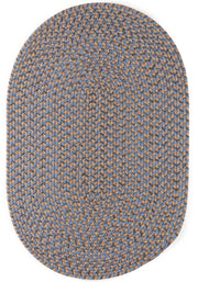 Camden Denim Blue braided indoor/outdoor rug by Rhody Rug — oval