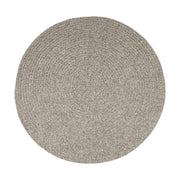 Elegance Warm Gray braided indoor/outdoor rug by Rhody Rug — round