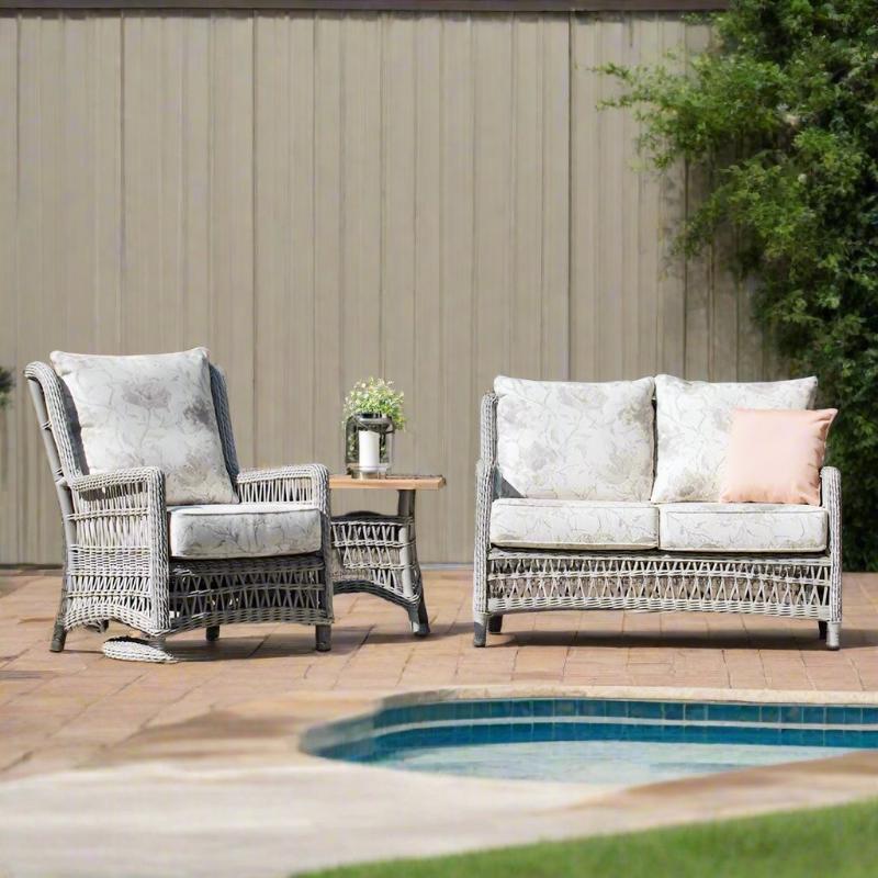 Lloyd Flanders Mackinac 3-Piece Woven Vinyl Loveseat Set