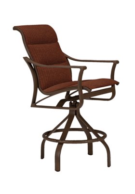 Corsica Padded Sling Swivel Bar Stool