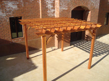 Load image into Gallery viewer, Best Redwood Super Deck Pergola – Enhance Your Outdoor Living Space