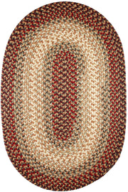 Easy Living Spanish Red braided indoor/outdoor rug by Rhody Rug — oval