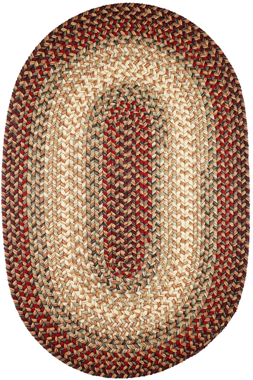 Easy Living Spanish Red braided indoor/outdoor rug by Rhody Rug — oval