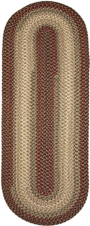 Easy Living Spanish Red braided indoor/outdoor rug by Rhody Rug — oval runner