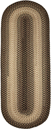 Easy Living Charcoal braided indoor/outdoor rug by Rhody Rug — oval runner