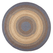 Easy Living Blue Lake braided indoor/outdoor rug by Rhody Rug — round