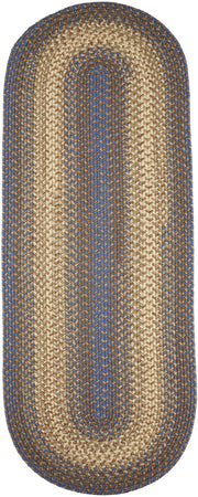 Easy Living Blue Lake braided indoor/outdoor rug by Rhody Rug — oval runner