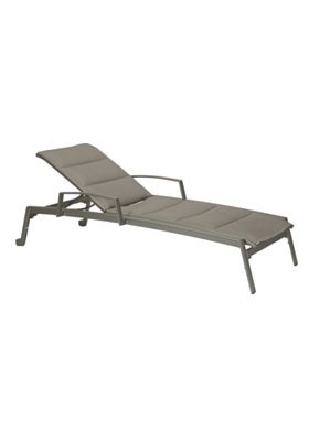 Elance Padded Chaise Lounge with Arms & Wheels