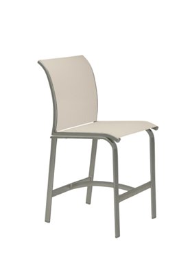 Elance Relaxed Sling Armless Stationary Bar Stool