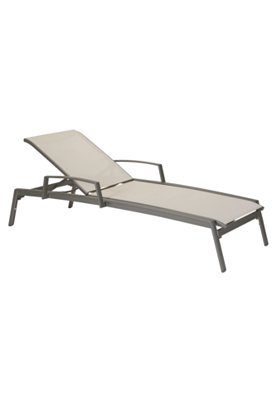 Elance Relaxed Sling Chaise Lounge with Arms