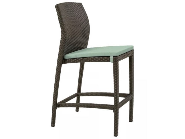 Tropitone Evo Woven Armless Bar Stool with Seat Pad