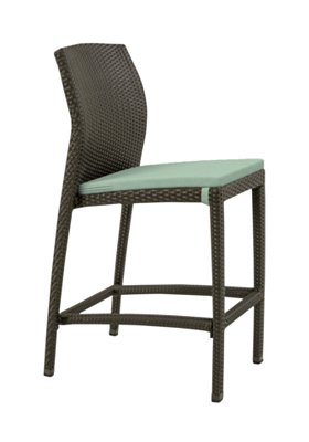 Evo Woven Armless Bar Stool with Seat Pad