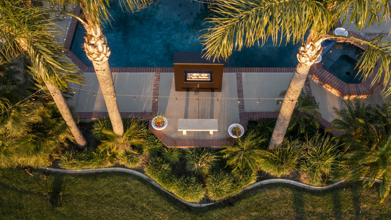 The Outdoor Plus The Williams Fireplace - Corten Steel