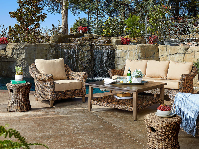 Cayman Woven Drum Stool/Side Table