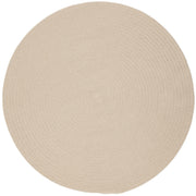 Happy Braids Solid SandBeige braided indoor/outdoor rug by Rhody Rug — round