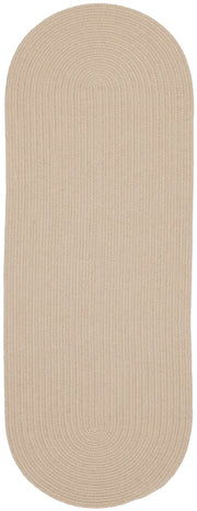 Happy Braids Solid SandBeige braided indoor/outdoor rug by Rhody Rug — oval runner