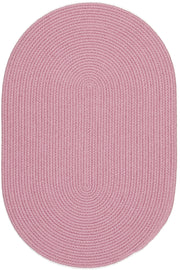 Happy Braids Solid Pink braided indoor/outdoor rug by Rhody Rug — oval