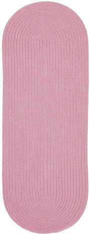 Happy Braids Solid Pink braided indoor/outdoor rug by Rhody Rug — oval runner