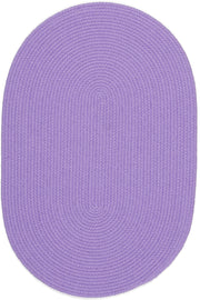 Happy Braids Solid Violet braided indoor/outdoor rug by Rhody Rug — oval