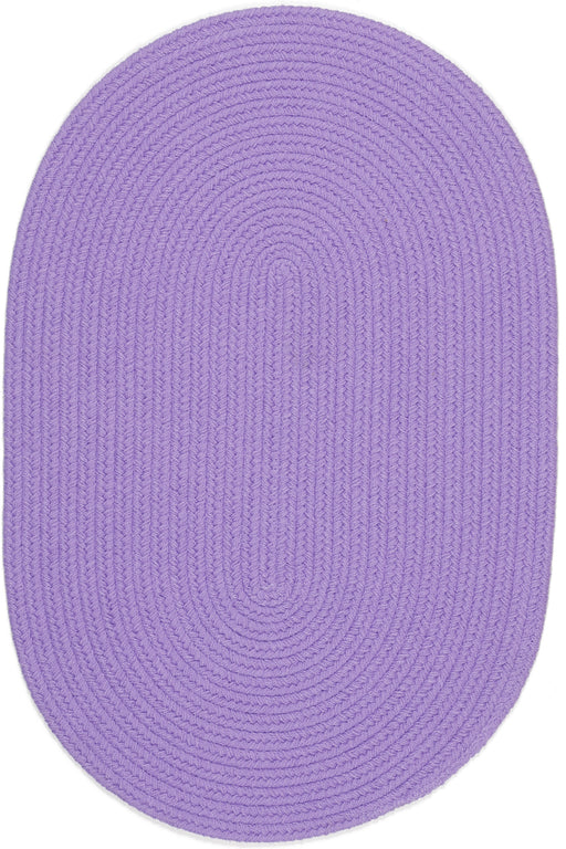 Happy Braids Solid Violet braided indoor/outdoor rug by Rhody Rug — oval