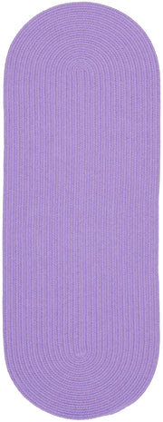 Happy Braids Solid Violet braided indoor/outdoor rug by Rhody Rug — oval runner