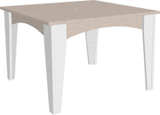 Island Dining Table 44 Square Birch White