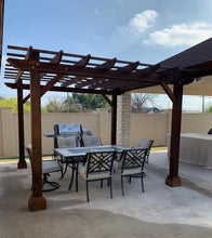 Load image into Gallery viewer, Best Redwood Super Deck Pergola – Enhance Your Outdoor Living Space
