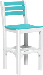 Island Side Chair Bar Height Aruba Blue White
