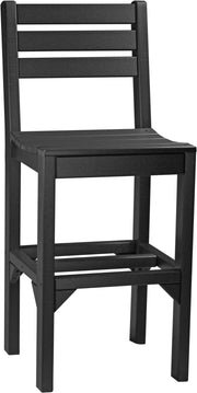Island Side Chair Bar Height Black