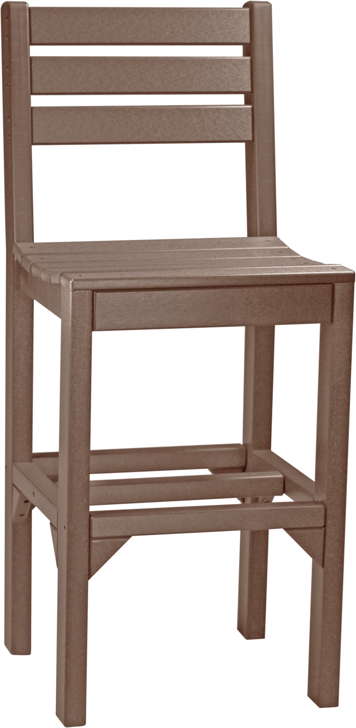 Island Side Chair Bar Height Chestnut Brown