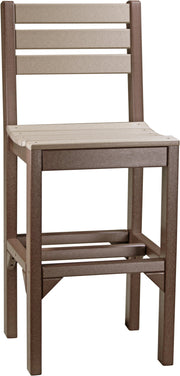 Island Side Chair Bar Height Weatherwood Chestnut Brown