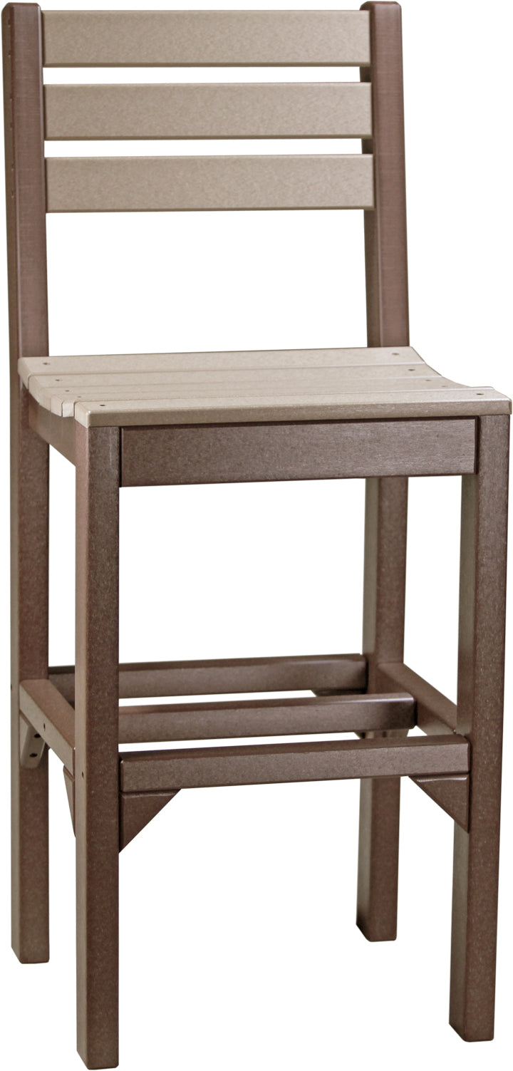 Island Side Chair Bar Height Weatherwood Chestnut Brown